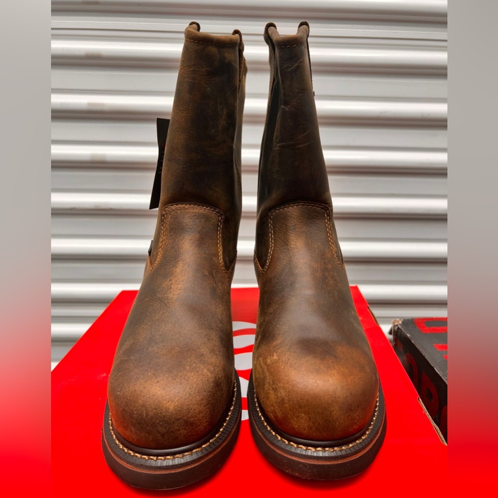 Wolverine Work Boots Brek Wellington Steel Toe WP Slip Resistant Men’s 11.5 Wide - Picture 3 of 8